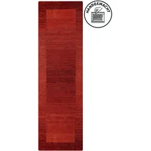 THEKO Wollteppich THEKO "Gabbeh Super, Handweb, auch als Läufer erhältlich, reine Wolle" Gr. 13, rot, B:90cm H:9mm L:250cm, Wolle, Teppiche, Schlafzimmer, Wohnzimmer, Esszimmer, auch als Bettumrandung