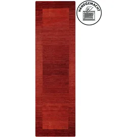 THEKO Wollteppich THEKO "Gabbeh Super, Handweb, auch als Läufer erhältlich, reine Wolle" Gr. 13, rot, B:90cm H:9mm L:250cm, Wolle, Teppiche, Schlafzimmer, Wohnzimmer, Esszimmer, auch als Bettumrandung