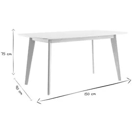 miliboo Leena 150 x 75 x 90 cm weiß