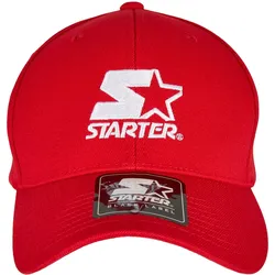 Flex Cap STARTER BLACK LABEL "Starter Black Label Herren Starter Logo Flexfit", Damen, Gr. L/XL, rot (cityrot), 83% Polyacryl, 15% Wolle, 2% Elasthan, casual, Caps