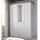 Stella Trading Drehtürenschrank Luca 150 x 212 x 62 cm Weiß/Trüffel