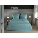 Heckett and Lane Bettwäsche Banda, Mako-Satin, 2 teilig, hochwertiges Mako-Satin, Streifen Satin, Bettwäsche ab 135x200 cm. blau