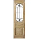 Chic Antique Fensterladen mit Schnitzerein, 165x56,5x5,5 cm
