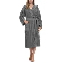 Ladeheid Damen Frottee Bademantel aus 100% Baumwolle LA40-193 (Dunkelgrau-12 (Gramatur 400), L) - L