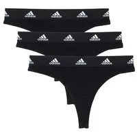 Adidas Damen String Unterwäsche Pack, Farbe:Black, Bekleidungsgröße:M - M