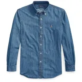 Ralph Lauren Custom Fit Langarmhemd Blau XL