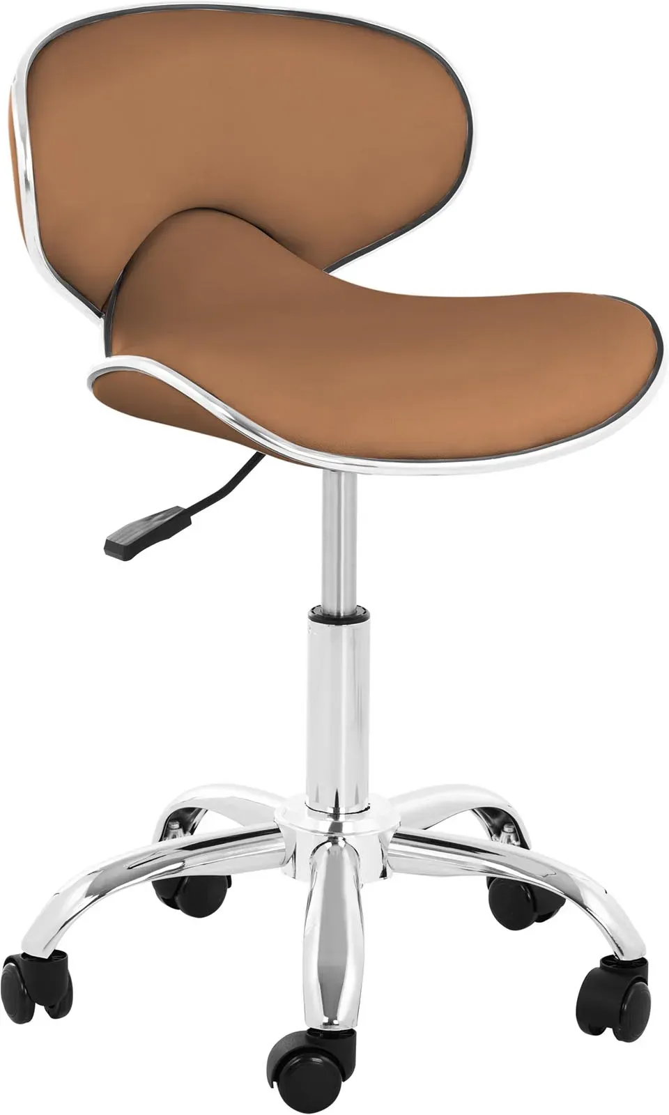 physa Rollhocker mit Lehne - 48 - 62 cm - 150 kg - Cappuccino PHYSA MUNICH CAPPUCCINO