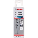 Bosch Professional HSS PointTeQ Spiralbohrer 1.5x18x40mm, 10er-Pack (2608577183)