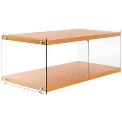 TV-Schrank KAYOOM "TV-Tisch Elementary, eckige Form, viel Ablagefläche", gold, B:120cm H:45cm T:60cm, Schränke, TV-Tisch, gehärtetes Glas, pflegeleicht