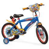 T&Y Trade 16 Zoll Kinder Jungen Fahrrad Kinderrad Rad Bike Blau Rot Hot Wheels - Blau