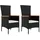 vidaXL Gartenstuhl 52,9 x 94,6 x 22,5 cm schwarz 2 St.