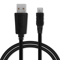 CELLONIC® USB Kabel 1m kompatibel mit Nintendo Wii U Pro Controller Ladekabel Mini USB auf USB A Datenkabel 1A schwarz PVC