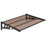 vidaXL Türvordach Schwarz 122x90 cm Polycarbonat