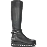 Maciejka Plateaustiefel aus Leder Schwarz 05293-01 37 - Schwarz - 37