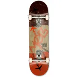 MOB Skateboard Airlines 8.25 Complete - Komplettboard 32 x 8.25 Zoll - Holzboard aus Ahornholz - fertig montiert - Anfänger und Profi Skateboard für Jugendliche, Erwachsene - Chemtrails - Rot