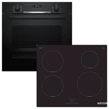 Bosch PREMIUM Herdset + Induktionskochfeld PowerBooster autark 60 cm