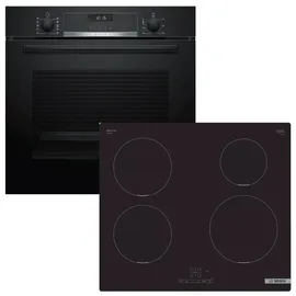 Bosch PREMIUM Herdset + Induktionskochfeld PowerBooster autark 60 cm