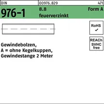 Hörger & Geßler Gewindestange 8.8 U AM 42 x 2000 mm