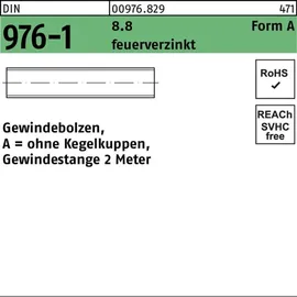 Hörger & Geßler Gewindestange 8.8 U AM 42 x 2000 mm