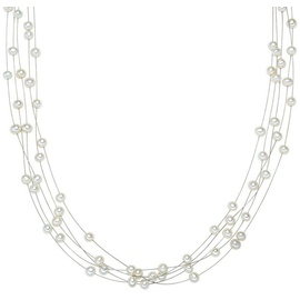 Valero Pearls Perlen-Kette Sterling Silber Süßwasser-Zuchtperle in Silber Ketten Damen