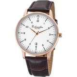 EICHMÜLLER Herrenuhr RE1109 Rose Lederband Braun 40 mm