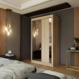 masseno Schwebetürenschrank Grazia 120 x 216 x 61 cm Braun