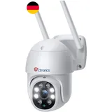 Ctronics PTZ Überwachungskamera Aussen,1080P Kabellose IP WLAN Outdoor Kamera Mi