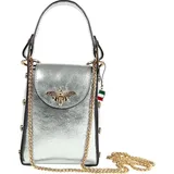 FLORENCE Umhängetasche Leder silber metallic ca. 13cm | Gr.: onesize