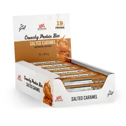 XXL Nutrition - Crunchy Protein Bar - Protein Riegel, Eiweißriegel - 12 Pack - Salted Caramel - XXL Nutrition