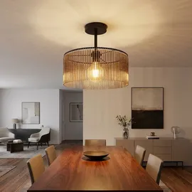 Nowa LED Deckenlampe 1 schwarz matt Acrylstäbe rauchfarben