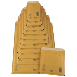 aroFOL 2FVAF000004 Luftpolstertaschen Nummer 4, 100 Stück, 180x265 mm, goldgelb/braun