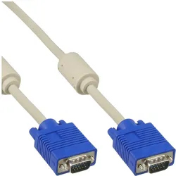 InLine® S-VGA Kabel, 15pol HD Stecker / Stecker, beige, 7m