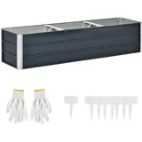 Outsunny Hochbeet 183 x 47 x 40 cm Grau