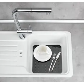 Wenko Spülbeckeneinlage Kristall Eckig Schwarz