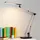 LINDBY LED Tischlampe 'Felipe' Dimmbar (Modern) in Alu 1-flammig Arbeitszimmerleuchte
