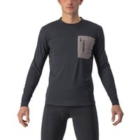 Castelli Unlimited Merino LS Sweatshirt Herren Light Black/Nickel Gray Größe L
