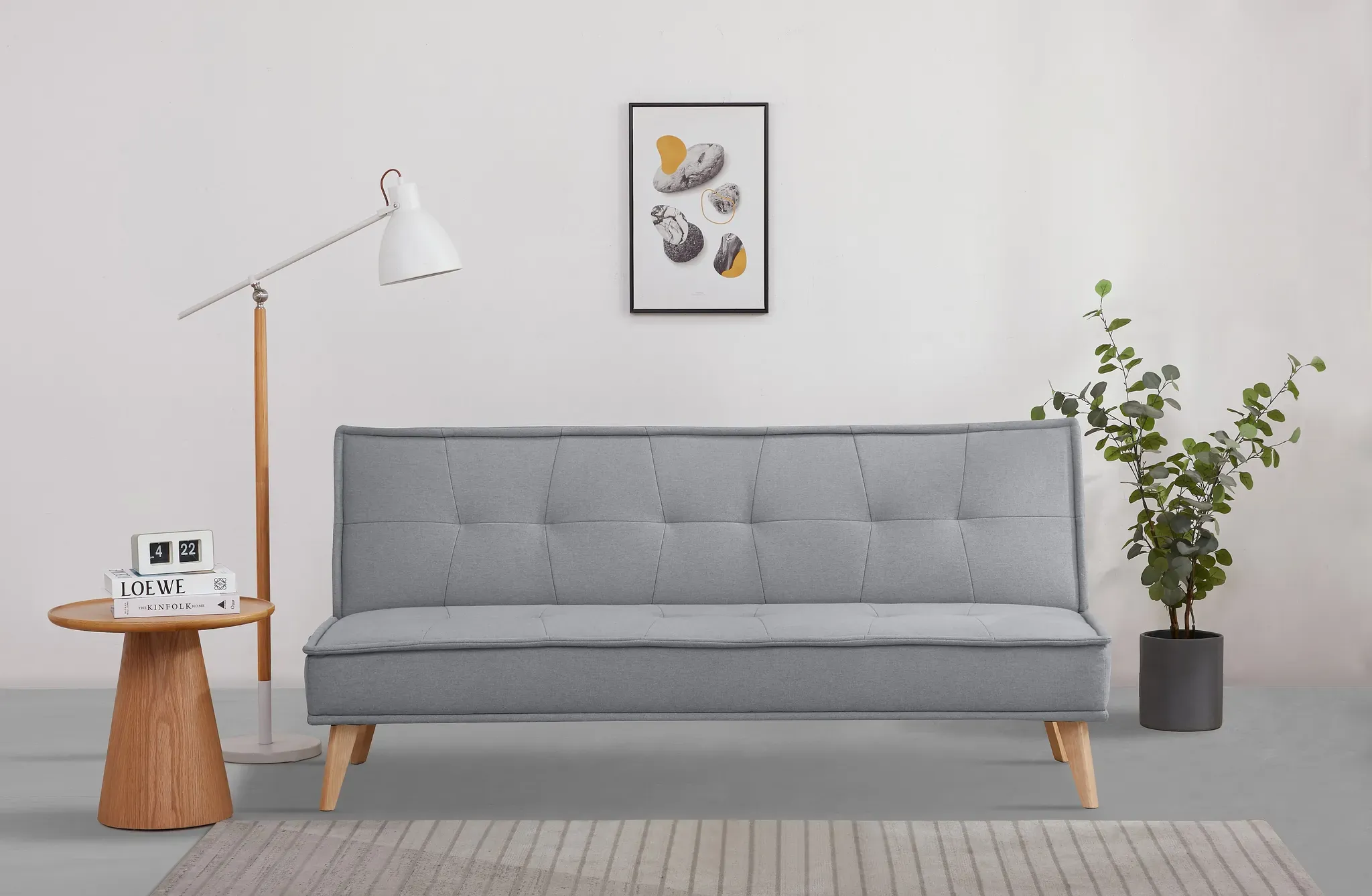 Schlafsofa INOSIGN "MENDOTA, 181 cm, 3-Sitzer mit Schlaffunktion", grau, B:181cm H:84cm T:84cm, 100% Polyester, Sofas, verstellbarer Rückenlehne, Klappmechanismus