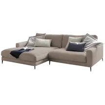 KAWOLA Ecksofa Cara Cord Recamiere links taupe