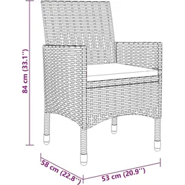 vidaXL Garten-Essgruppe 7-tlg. Beige