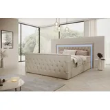 prometo möbel Boxspringbett 180 x 200 cm Beige
