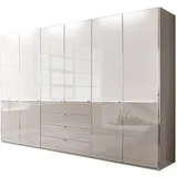 Wiemann Drehtürenschrank Shanghai 300 x 220 x 58 cm Grau/Weiß