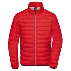 Herren Daunenjacke JN1140, rot/silber, Größe M - rot - M
