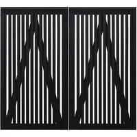 Plus Doppeltor 200 x 180 cm Schwarz