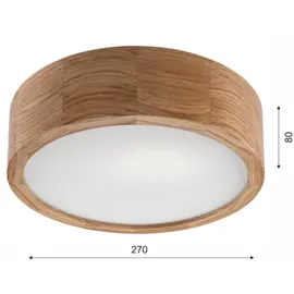 Lamkur Eiche 1-flammig rund 28 cm