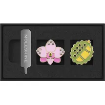 Moleskine Country Pins Singapur (2er-Set), Orchidee+ Durian