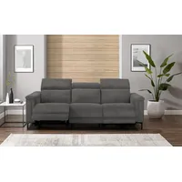 OTTO home 3-Sitzer OTTO HOME "LUND Cord, B. 222cm, manuelle/elektrische Relaxfunktion in 2 Sitzen", grau (anthrazit), B:222cm H:97cm T:100cm, 100% Polyester, Sofas, USB-C bei elektrischer Ausführung, Kopfteilverstellung