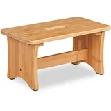 Relaxdays Hocker Bambus, Hellbraun,