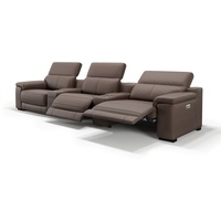 Ledersofa 3-Sitzer SORA Kinocouch Sofa Relaxfunktion - braun