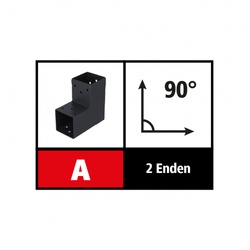 Suki Steckverbinder Ecke 90 Grad, 2 Enden - 71mm