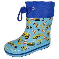 Beck Jungen Minibagger Gummistiefel, Hellblau, 20 EU